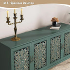 ARTPOWER 61.8" Hollow Carved Wood Accent Cabinet - Image 4