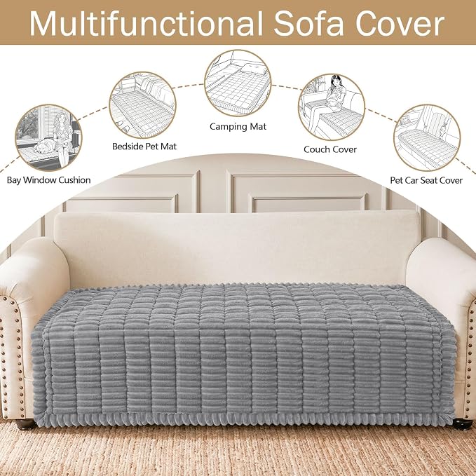 Couch Cover for Dogs, Washable Non Slip Plush Flannel Sofa Protector | Thick - Image 3