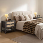 SICOTAS Night Stand with Drawers and Storage Shelf - Image 3