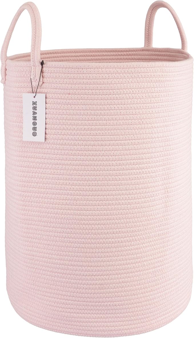 XUANGUO Cotton Rope Laundry Basket Hamper by XUANGUO