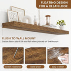 fuqing Floating Shelves for Wall, Wall Mounted Wood Floating Shelf - Image 5
