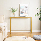 loglus Small Console Table for Entryway, Faux Marble MDF Sofa Table - Image 8