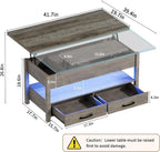SYESWAY 42'' Lift Top Coffee Table - Image 3