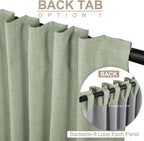 Faux Linen Total Blackout Curtains - Image 3
