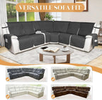 HDCAXKJ 100% Waterproof Reclining Sectional Couch Covers L Shape Recliner Sofa - Image 7