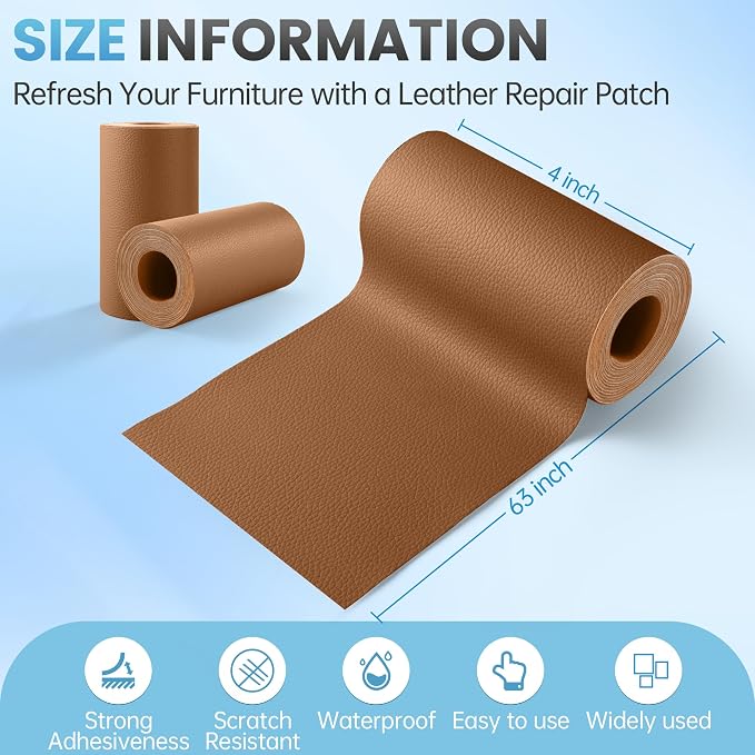 Leather Repair Patch Tape Kit, Vinyl Leather Repair Kit - Image 2