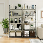 NUMENN 5 Tier Bookshelf, Tall Bookcase Shelf Storage Organizer, Modern Book - Image 4