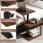 Faesun Swivel Side Table for Couch Arm, Height Adjustable C Shaped End Table - Image 8