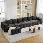 160" Boneless Couch, Oversized Cloud L Shaped Couch, Modular Sectional Sofa by CACFTII