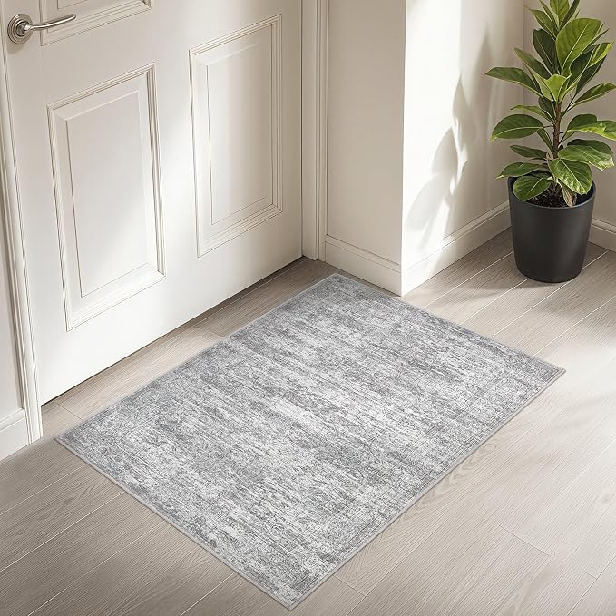DMOYEST 2x3 Entryway Area Rug: Washable Neutral Modern Abstract Small Rug - Image 6