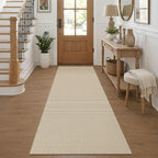 KOZYFLY Cotton Runners for Hallway 2.5'x8', Washable Runner Rug, Woven Non Slip by KOZYFLY