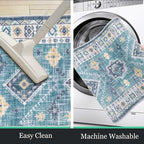 HEBE Boho Kitchen Rugs Set of 3, Non Slip Washable Kitchen Mats - Image 5