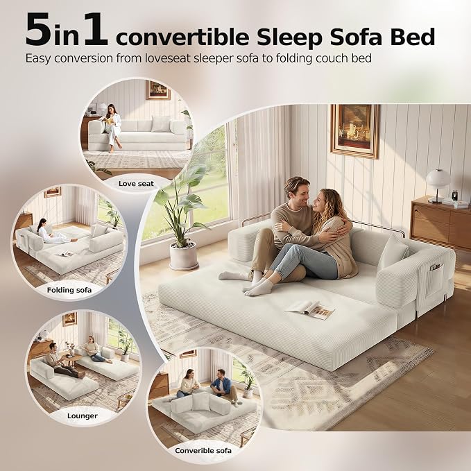 MoonSpeak 78.8''Sleeper Couch Bed - Image 7