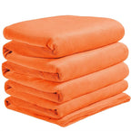 BEDELITE Fleece Blanket Soft Fall Oversized Bed Blanket Orange 120"x120" | - Image 9