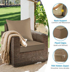 Sunbrella Outdoor Deep Seat & Back Cushion Set, 24 x 24 Inch Water Repellent - Image 6