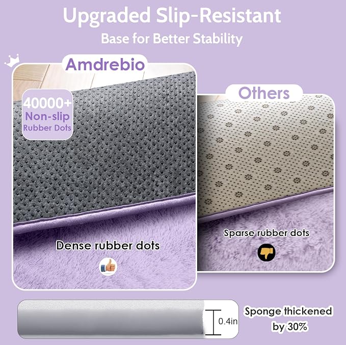Amdrebio Light Purple Lavender Large Circle Rug 6Ft - Image 6