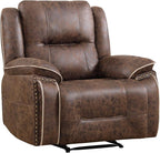 EBELLO Faux Leather Manual Recliner Chair, 1 Seater Reclining Sofa Chair - Image 9