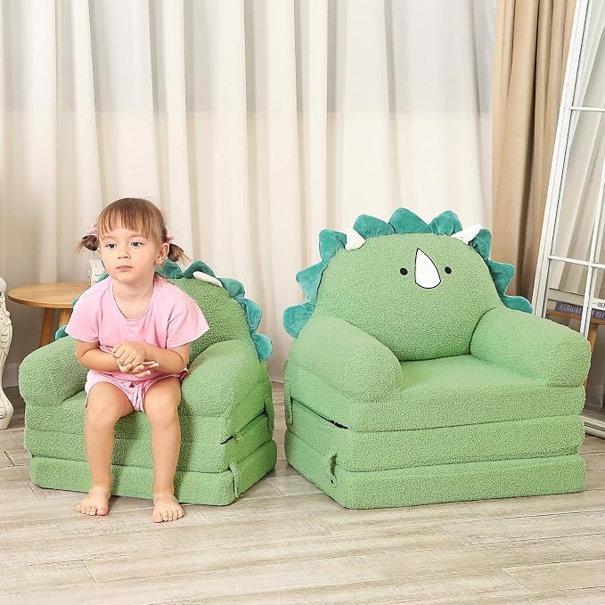 MOMCAYWEX Kids Sofa, Sherpa Couch - Image 2