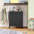 LCAOPC Black Metal 4 Drawer Dresser - Image 3