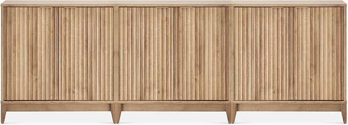 mopio Brooklyn Fluted Storage Cabinet, Modular Accent Buffet Sideboard by MopioInc