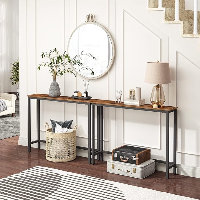 HOOBRO Narrow Console Table, 39.4" Small Entryway Table, Thin Sofa Table - Image 2