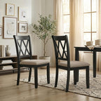 Roundhill Furniture Windvale Fabric Upholstered Dining Chair - Image 11