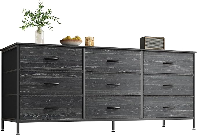 Huuger Long Dresser for Bedroom, 55 Inch TV Stand for 55, 60 Inch TV, by Huuger