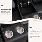 ANJ Premium Genuine Manual Reclining Sofa Set, Included Single Recliner Chair - Image 6