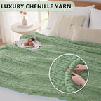 L'AGRATY Chunky Knit Throw Blanket - Image 3