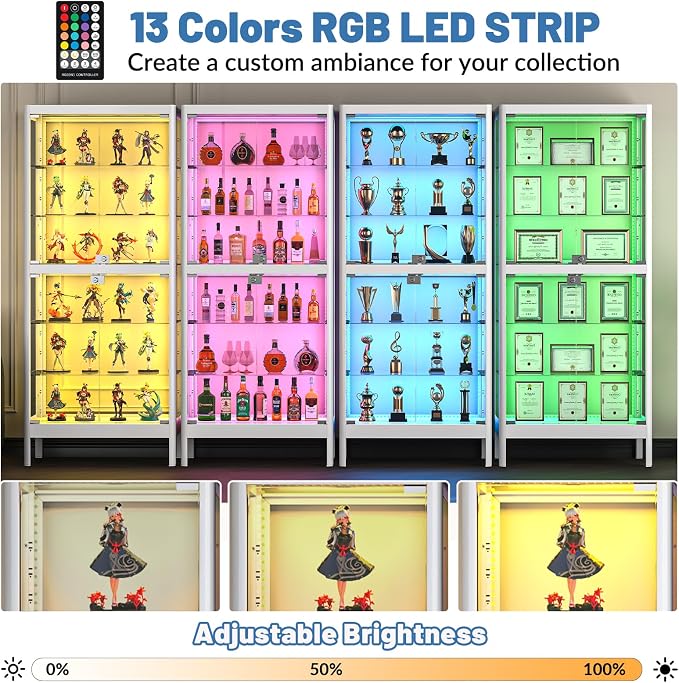 6-Tier Glass Display Cabinet - Image 2