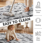 5x7 Ft Large Shag Rugs for Bedroom Living Room Decor for Men Boys, Tie Dyed - Image 7