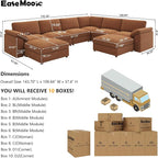 EASE MOOSE Oversized Sectional Modular Sofa, Chenille Large u Shape Sectional - Image 2