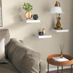 Fixwal 8inch Floating Shelves for Wall, Small White Shelves Wall Mounted Shelf - Image 5