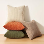 Topfinel 20x20 Sofa Pillow Covers Rust and Olive Green Velvet Throw Pillow - Image 6