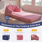 MAXYOYO Folding Sofa Bed with Backrest, Boneless Fold Out Couch Bed with Handle - Image 8