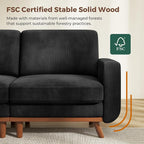Vesgantti 97" Modular Sectional Sofa Black, U-Shaped Couch - Image 3