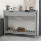 TaoHFE Entryway Table with Storage, Modern Sofa Table with Slatted Frame - Image 6