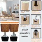 NEWBYTEK M6 Thread Furniture Feet Levelers, Floor Protection Feet Glides - Image 7
