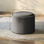HOMCOM Round Storage Ottoman - Image 3