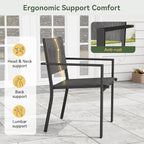 Aoxun 8-Piece Patio Table and Chairs Set & 15ft Patio Umbrella - Image 5