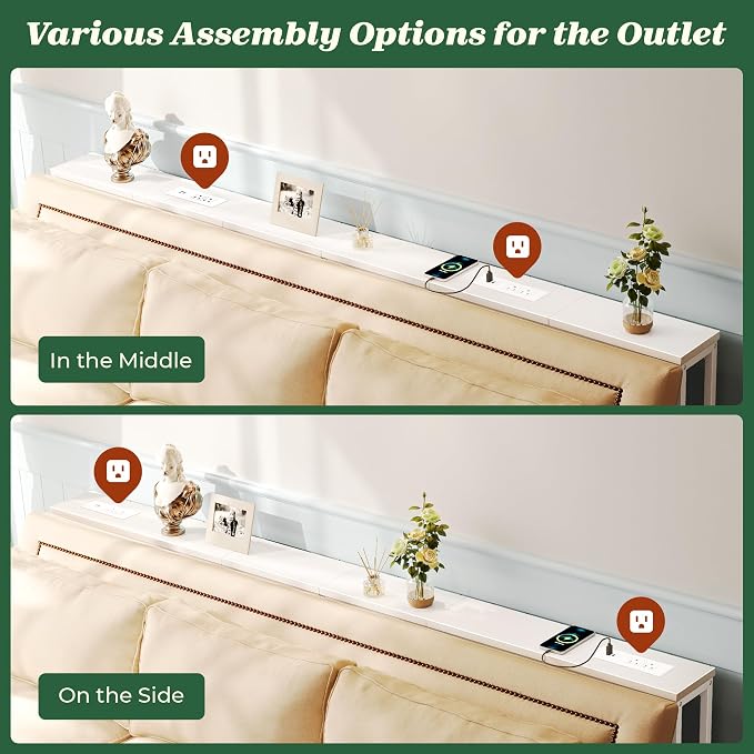 SUPERJARE 5.7 Inch Narrow Console Table - Image 5