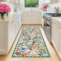 PLHXFR 2x6 Washable Runner Rug：Floral Indoor Kitchen Soft Carpet Green | by PLHXFRSoftAreaRugs