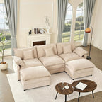 GOSUHI 108" U Shaped Couch, Modular Sectional Sofa, 3-Seater Comfy Cloud Couch by GOSUHI