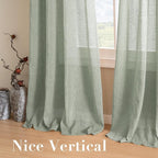 H.VERSAILTEX Linen Curtains Flax Linen Blended Curtain Panels - Image 7