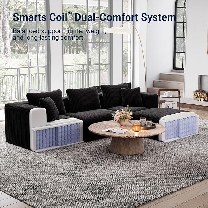 Avenco 141” U-Shaped Modular Sectional Couch Sofa - Image 4