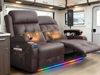 Power Loveseat Recliner with 2-Point Graphene Heat & Massage, Under-Seat by FurgattiEnjoyYourLife