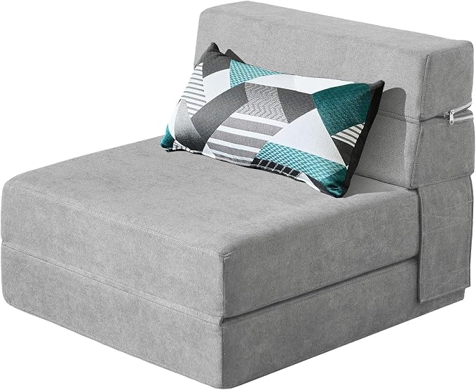 ANONER Folding Sofa Bed Couch Memory Foam Fold Out Chair Bed by ANONER