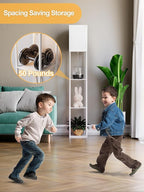 Floor Lamp with Shelves for Living Room White, Shelf Floor Lamp with 3 CCT LED - Image 5