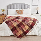 Boho Throw Blanket, Patchwork Large Blankets - Image 5