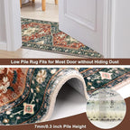 Yamaziot Washable Runner Rug, 3x8 Non-Slip Boho Vintage Hallway Kitchen Rug | - Image 3